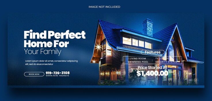 Real estate house property facebook cover banner template _ Premium PSD